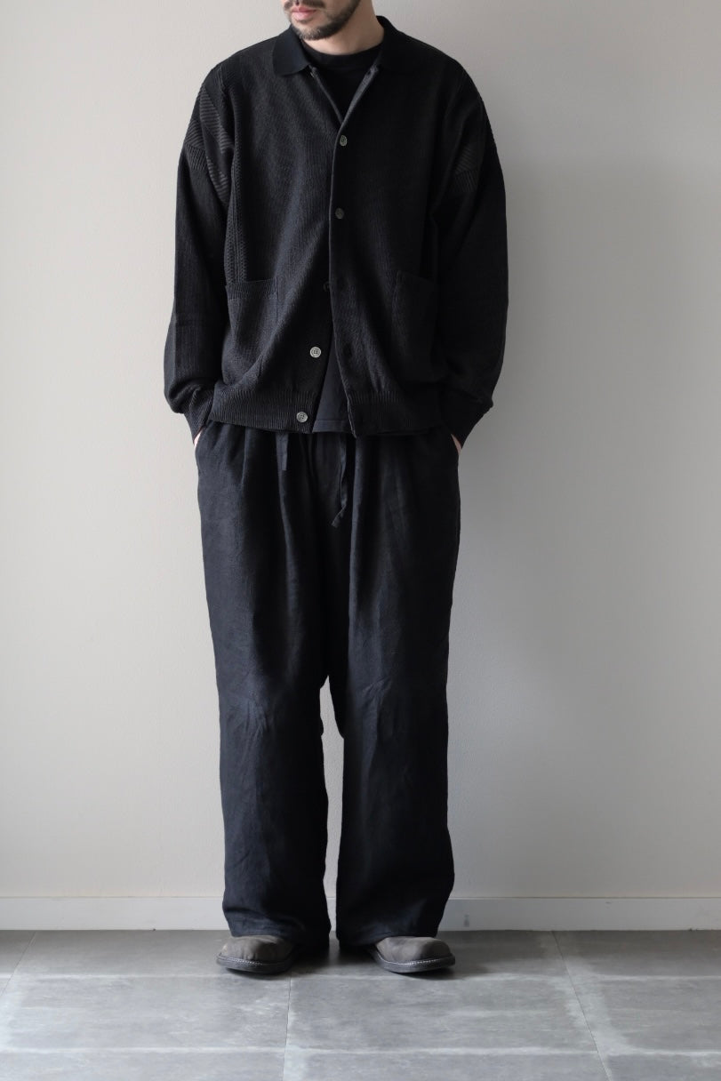 YASHIKI - Kokuu Collar Cardigan [BLACK]