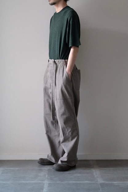 phebus - SULFUR DYE DENIM BELTED PANTS [GRAY]