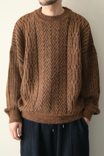 YASHIKI - Sekkei mohair Knit [ORANGE]