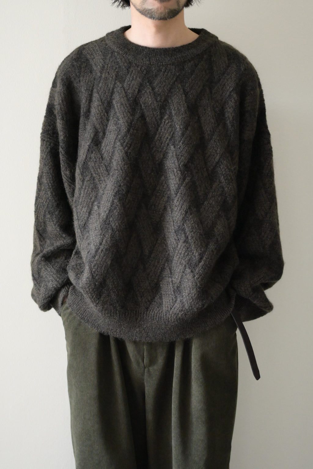 YASHIKI - Ochiba mohair Knit [OLIVE]