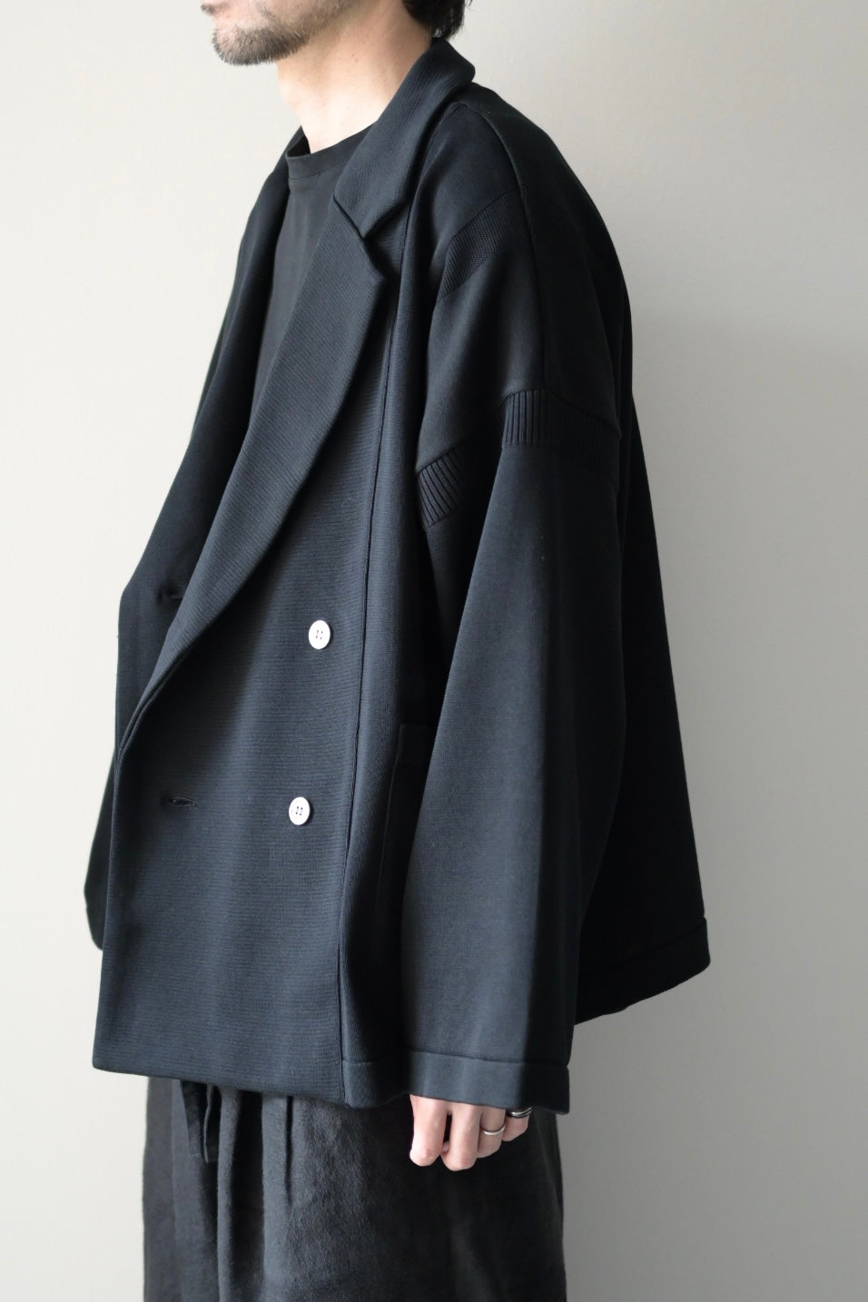 YASHIKI (ヤシキ) - Seion Short Double Jacket [BLACK]