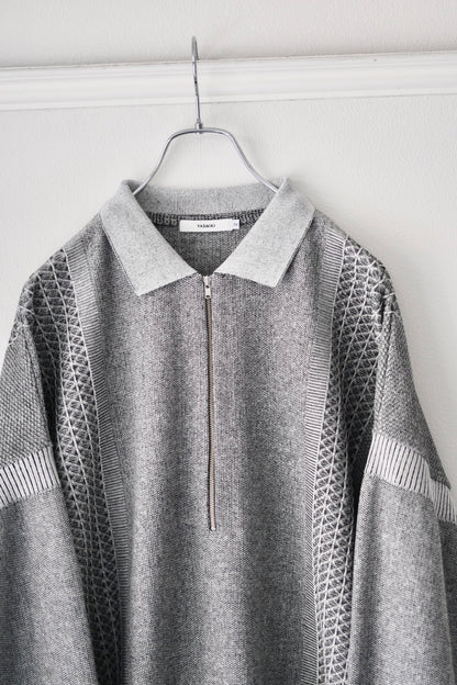 YASHIKI - Kanto Zip Polo [MIX-GRAY]