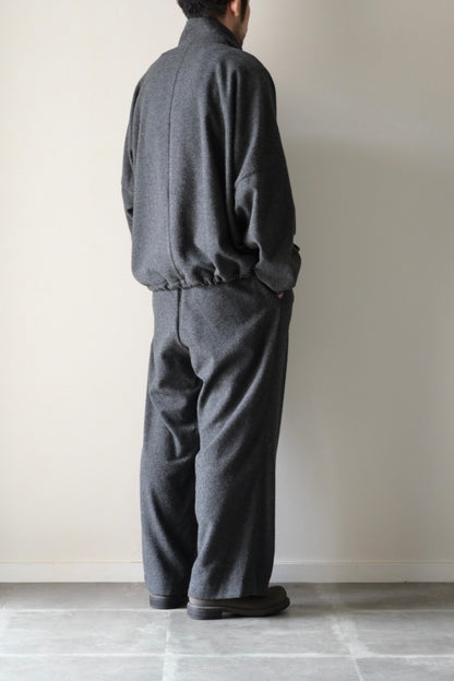 Blanc YM - CASHMERE ZIP JACKET [CHARCOAL GRAY]