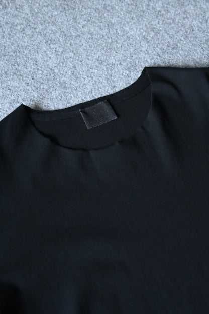山内 - 強撚フリーカットポンチ・ショートスリーブTシャツ [black]