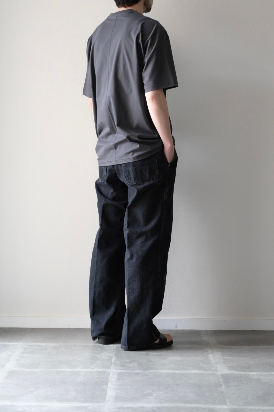 phebus  - COTTON JERSEY T-SHIRT [CHARCOAL]