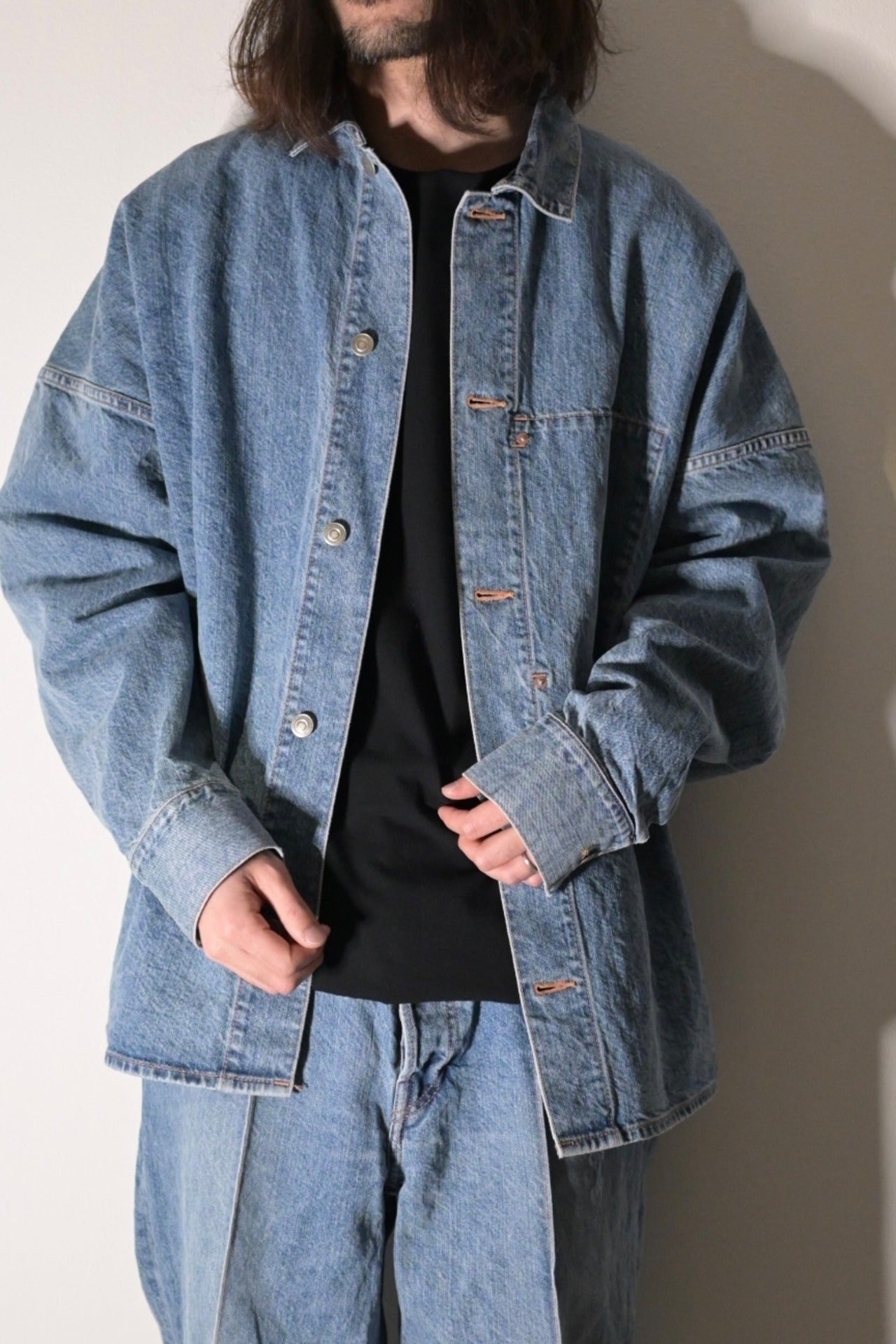 phebus - WASHI DENIM JACKET [FADE BLUE]