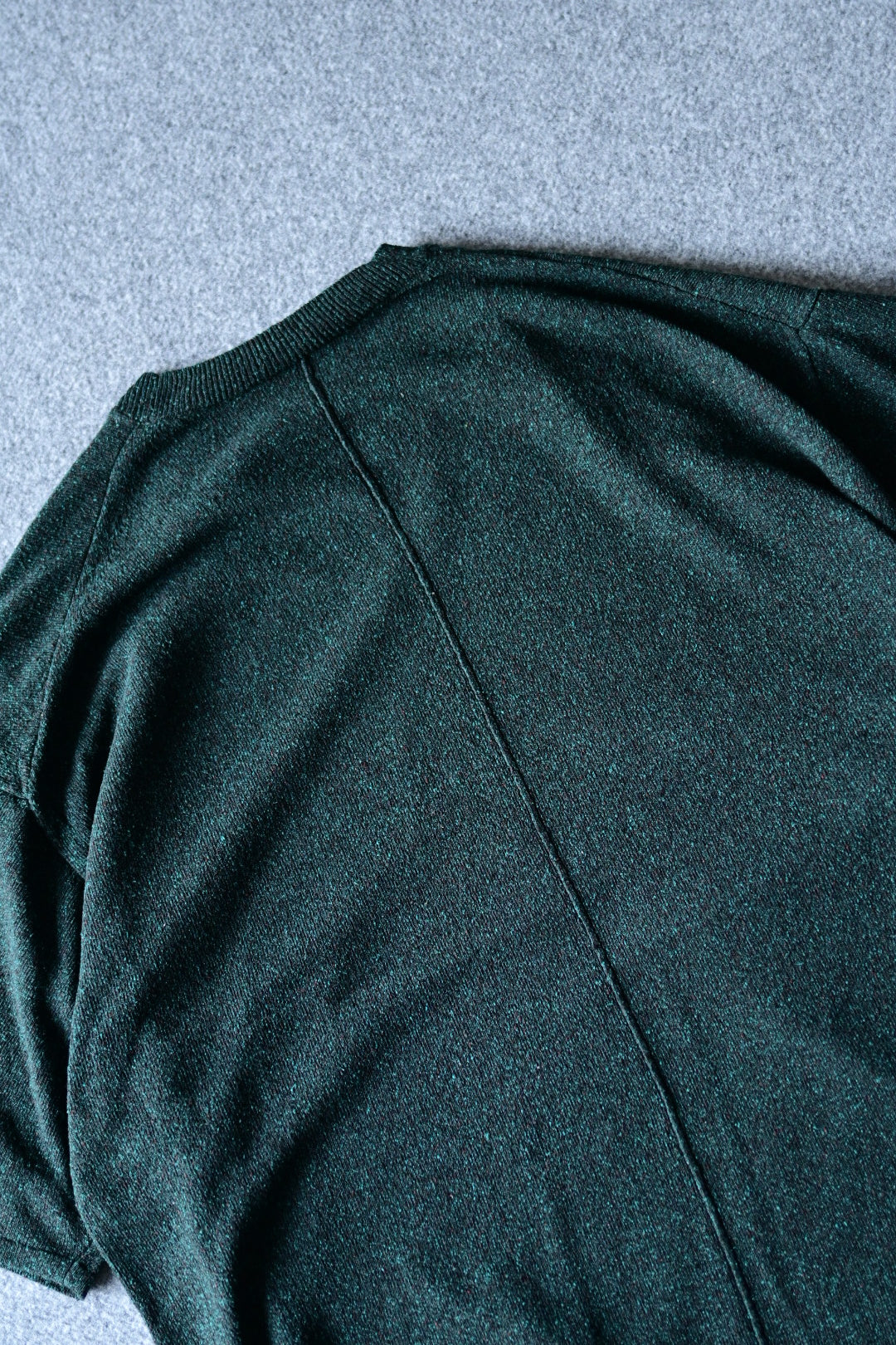phebus - RAW SILK KNIT T-SHIRT [FOREST GREEN]