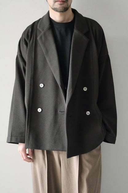 YASHIKI (ヤシキ) - Seion Short Double Jacket [DARK-OLIVE]