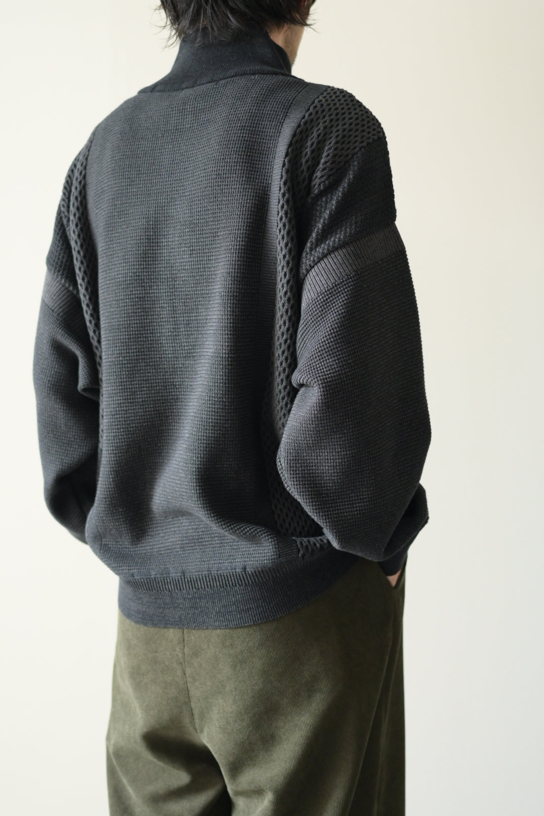 YASHIKI - Karita Half Zip Knit [BLACK]