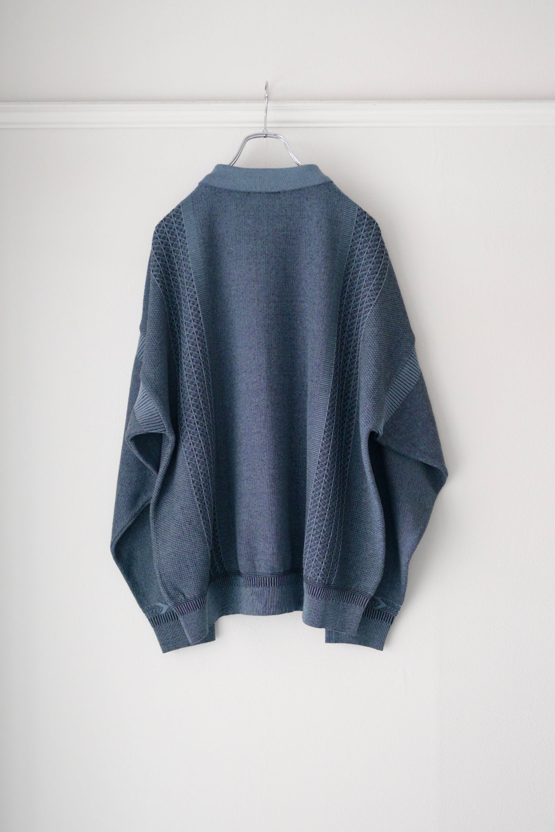 YASHIKI Kanto Zip Polo [BLUE] 通販 | ヤシキ ニットポロ | turf