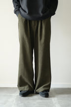 SAYATOMO - 2-Tack Corduroy Baggy Trousers [OLIVE]