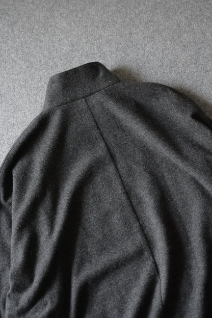 Blanc YM - CASHMERE ZIP JACKET [CHARCOAL GRAY]