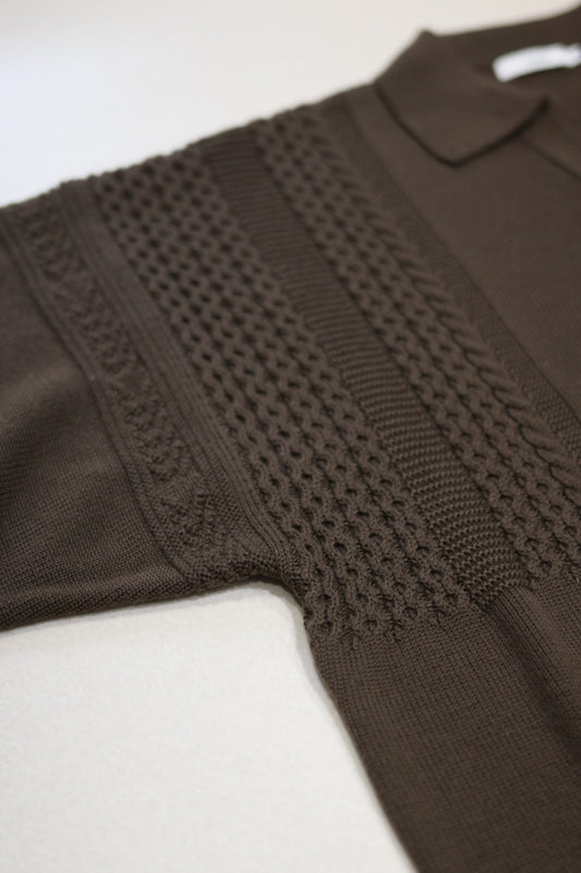 YASHIKI - Hatsuyuki Skipper Knit [BROWN]