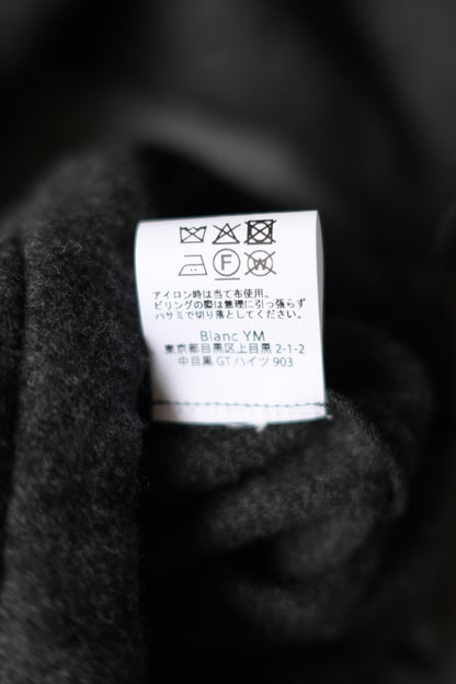 Blanc YM - CASHMERE ZIP JACKET [CHARCOAL GRAY]