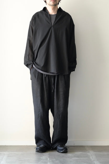 Blanc YM (ブランワイエム) - Superior Cotton Skipper Shirts [Black]