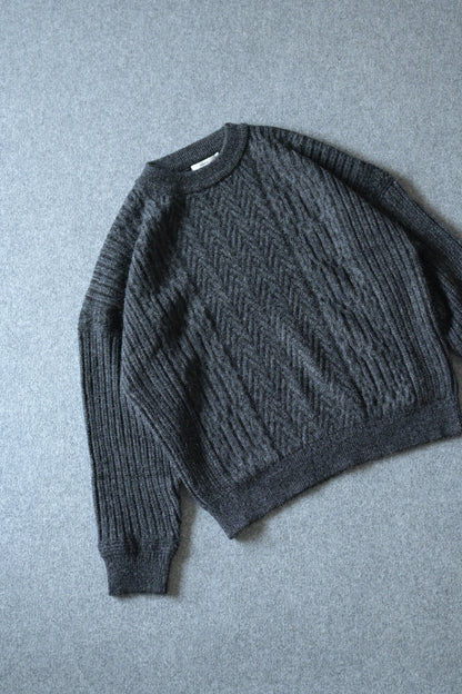 YASHIKI - Sekkei mohair Knit [BLACK]