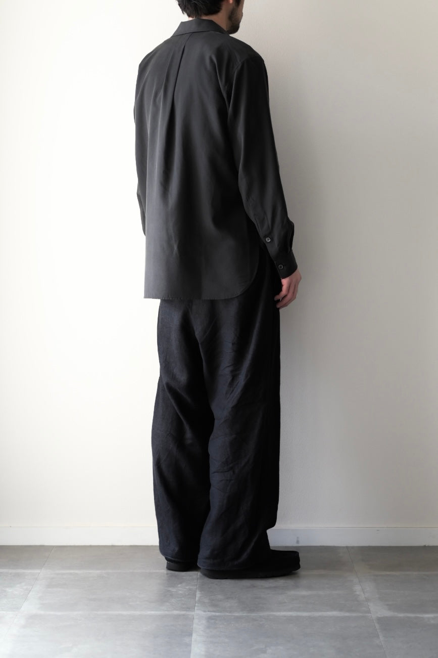 山内 - ビンテージシルクギャバ・ダブルオープンカラーシャツ