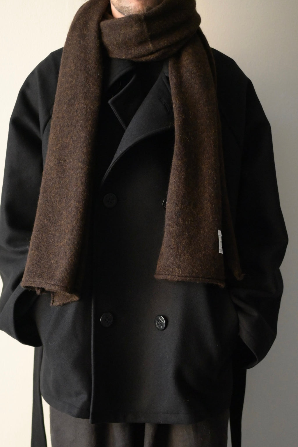 Blanc YM - Baby Alpaca Muffler [DEEP BROWN]