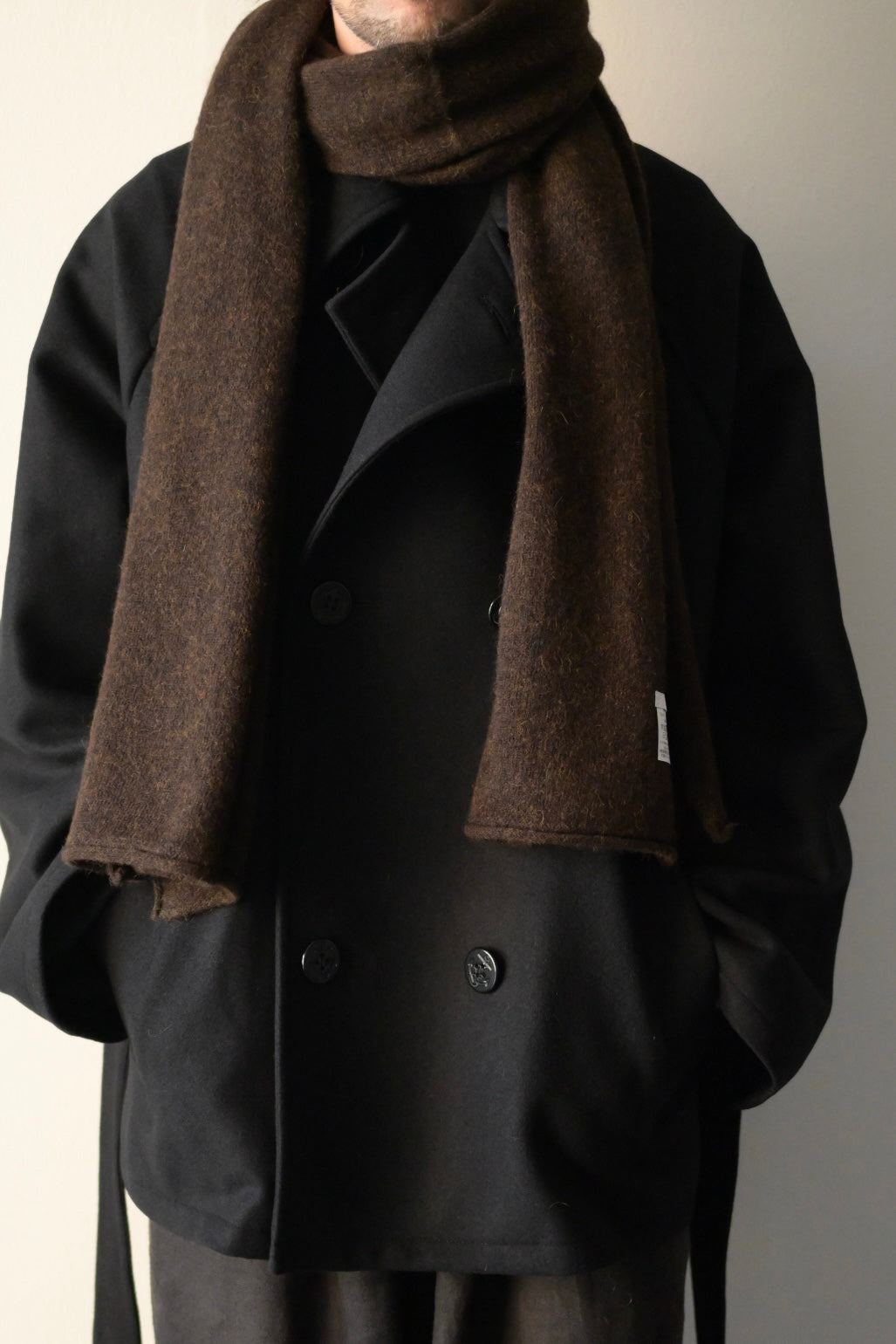 Blanc YM - Baby Alpaca Muffler [DEEP BROWN]