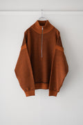 YASHIKI - Karita Half Zip Knit [ORANGE]