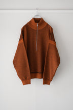 YASHIKI - Karita Half Zip Knit [ORANGE]