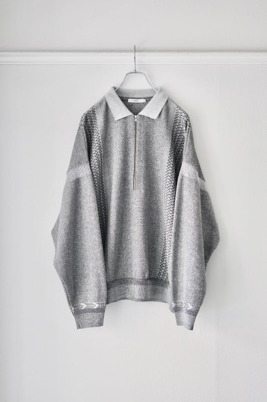 YASHIKI - Kanto Zip Polo [MIX-GRAY]