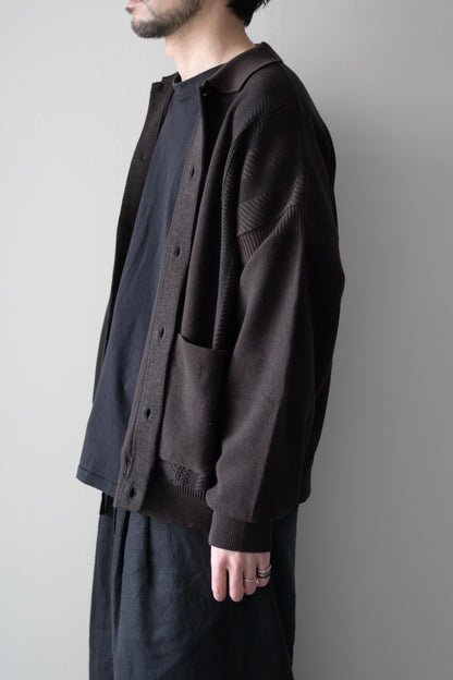 YASHIKI - Kokuu Collar Cardigan [BROWN]