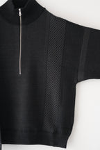 YASHIKI - Karita Half Zip Knit [BLACK]