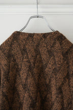 YASHIKI - Ochiba mohair Cardigan [ORANGE]