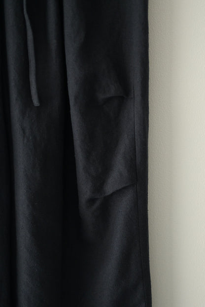 Blanc YM(ブランワイエム) - Linen Silk Wide Knee Tuck Pants