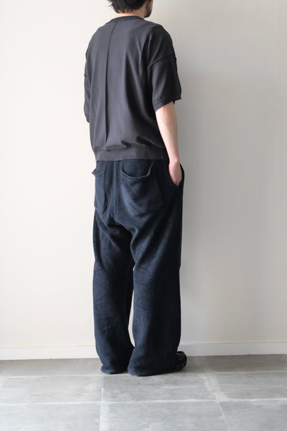 YASHIKI (ヤシキ) - Mebuki S/S Knit [CHARCOAL]
