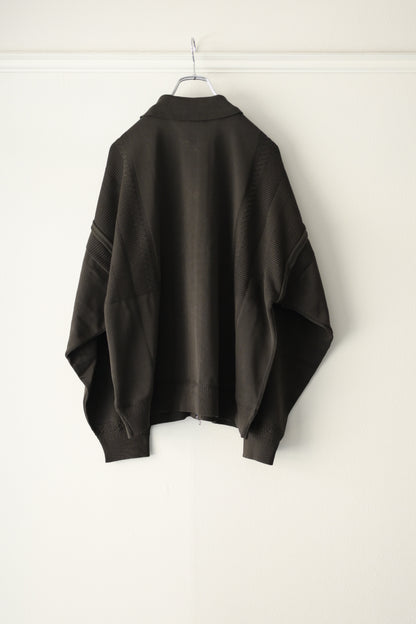 YASHIKI - Akiyo Zip Cardigan [DARK-OLIVE]