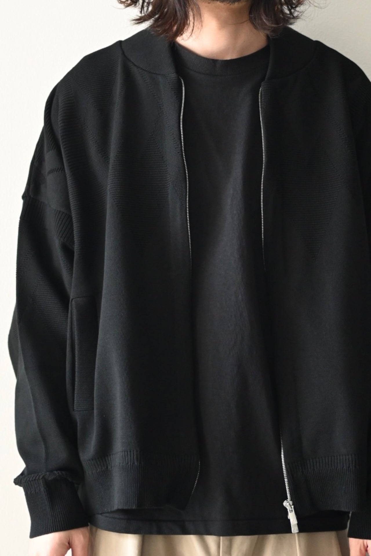 YASHIKI - Seika Knit Blouson [BLACK]