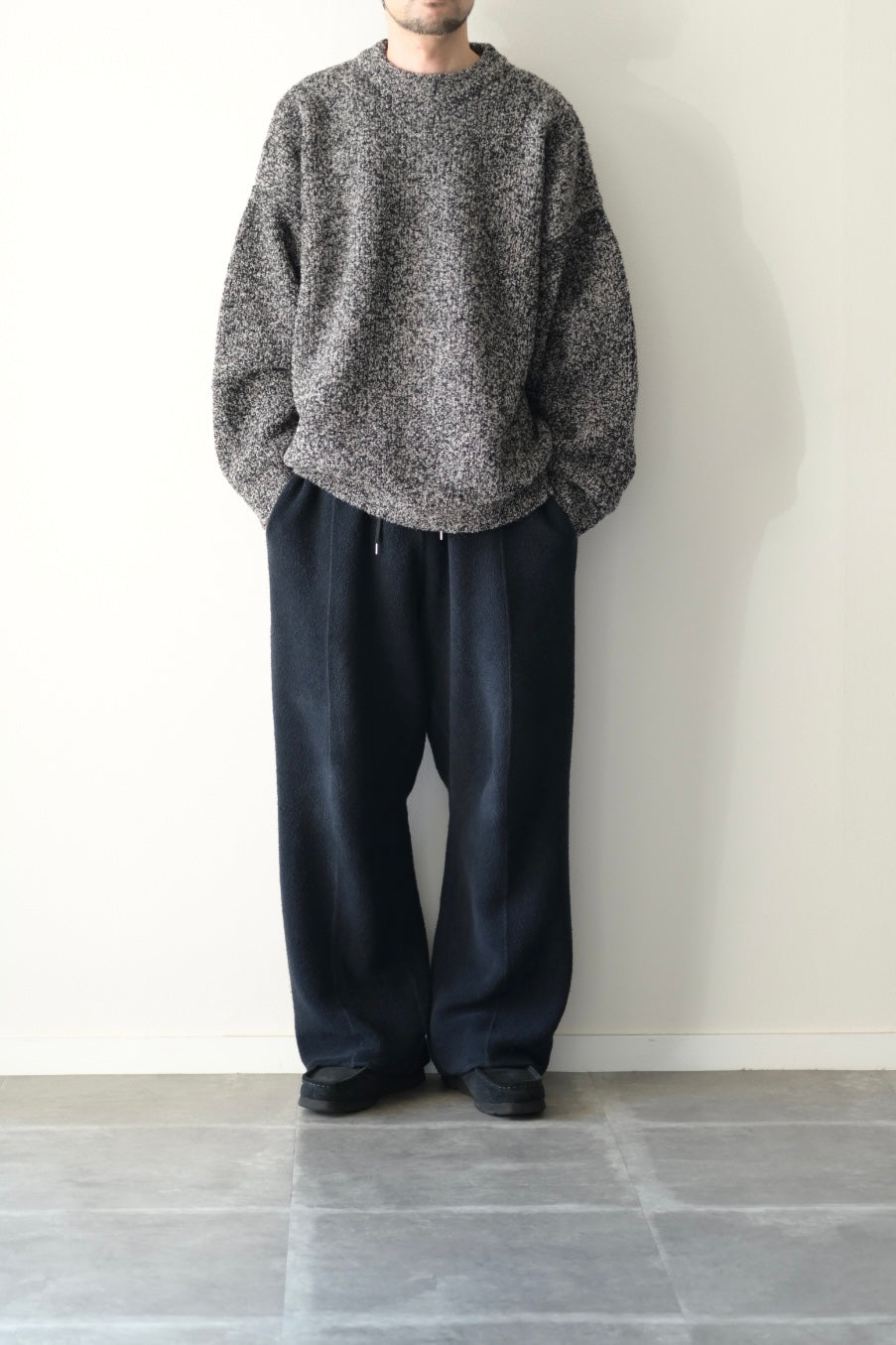 YASHIKI - Shusetsu Boucle Knit [MIX-GRAY]