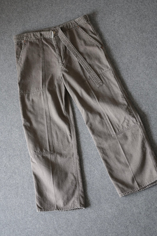 phebus - SULFUR DYE DENIM BELTED PANTS [GRAY]