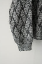YASHIKI - Ochiba mohair Knit [MIX-GRAY]
