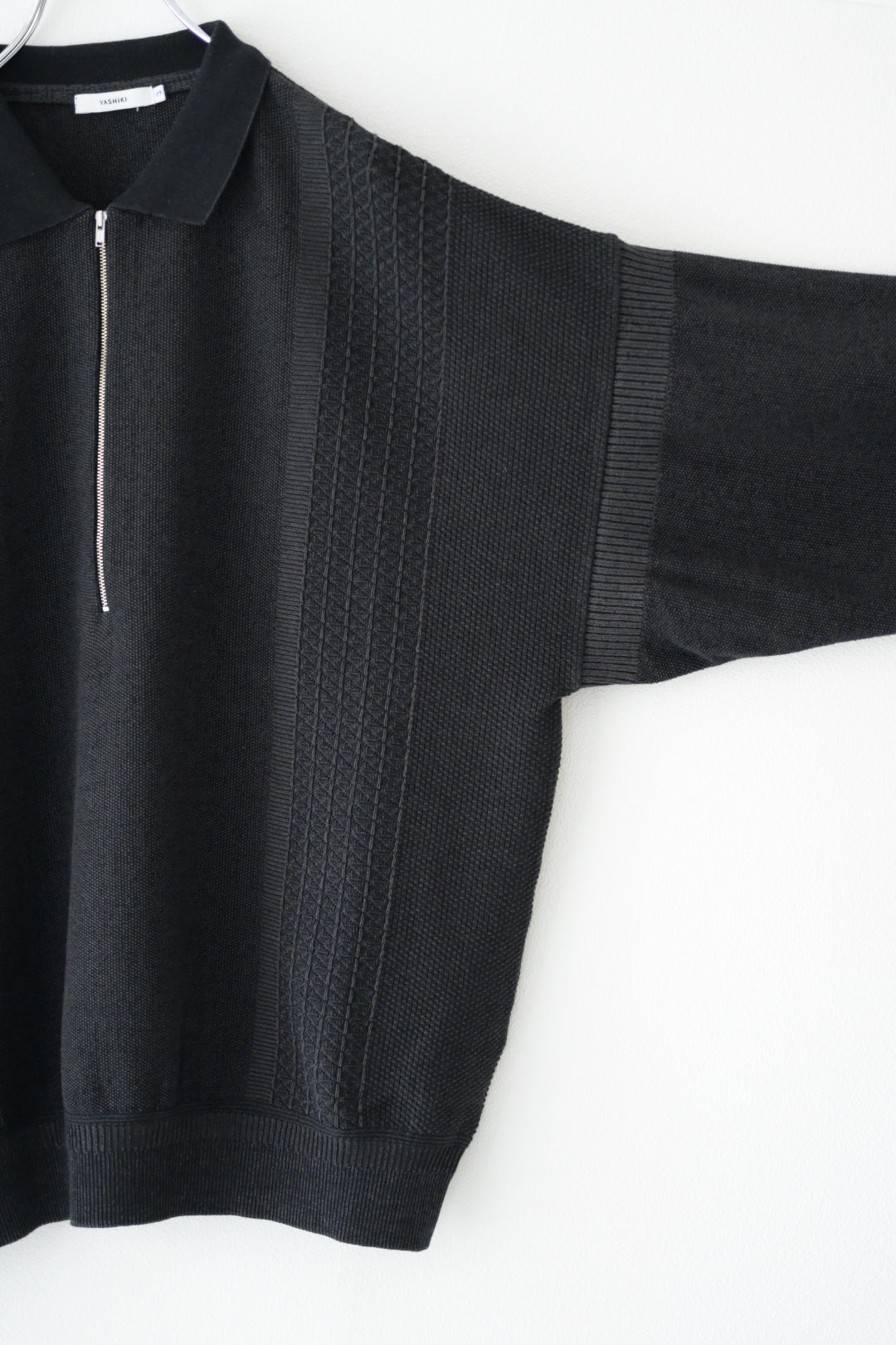 YASHIKI - Kanto Zip Polo [BLACK]