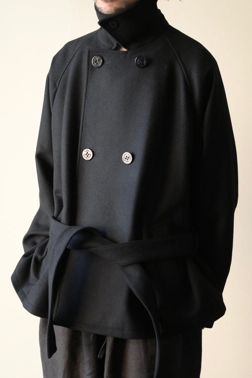 Blanc YM - Wool Raglan Pea Coat