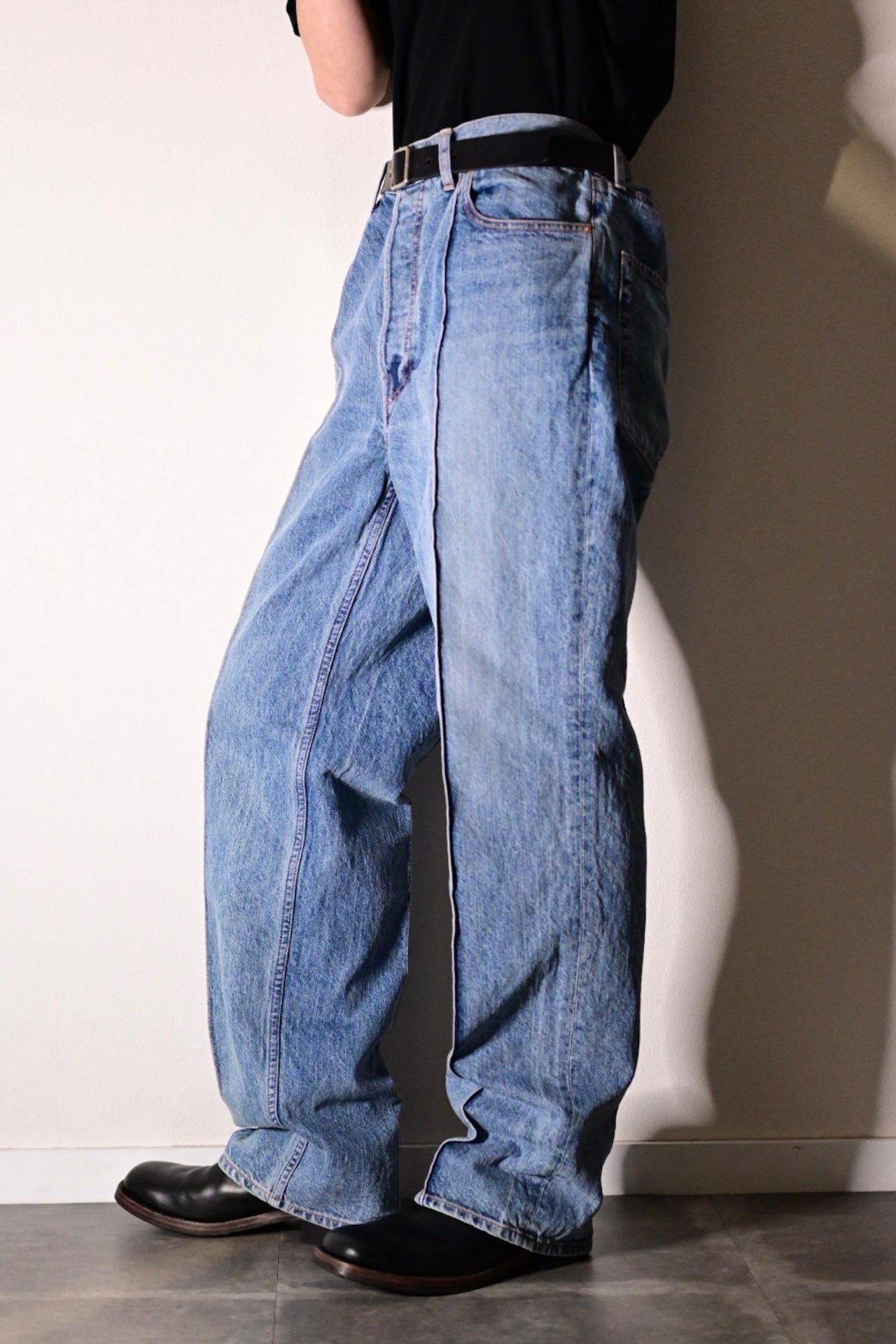 phebus - WASHI DENIM STRAIGHT PANTS [FADE BLUE]