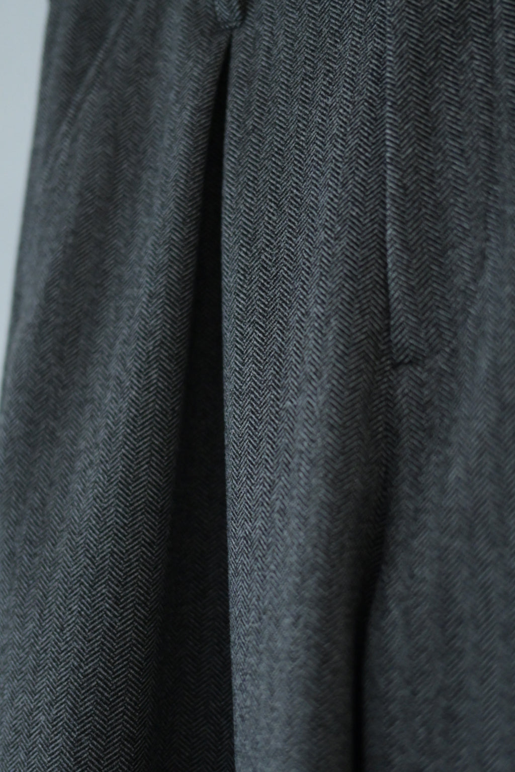 SAYATOMO - 2-Tack Herringbone Wide Slacks