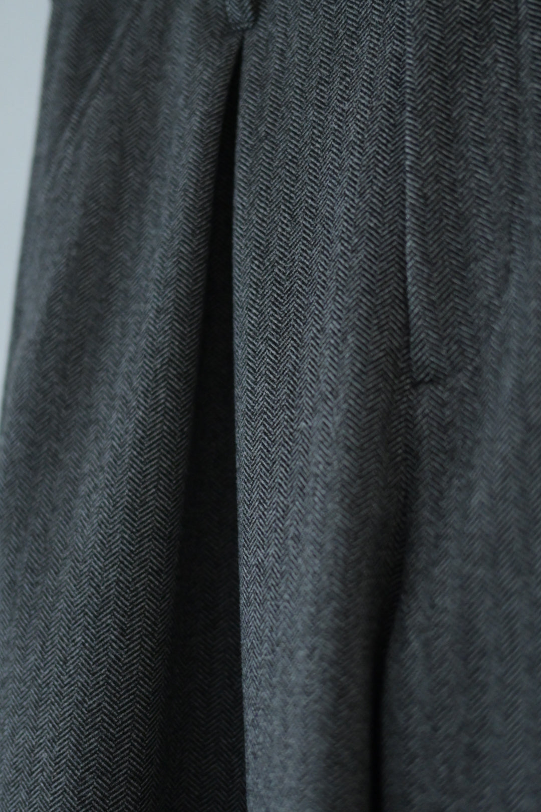 SAYATOMO - 2-Tack Herringbone Wide Slacks
