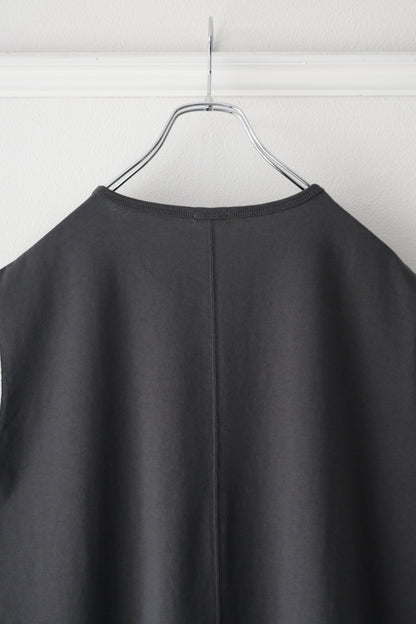 phebus (フィーバス) - COTTON JERSEY SLEEVELESS SHIRT [CHARCOAL]