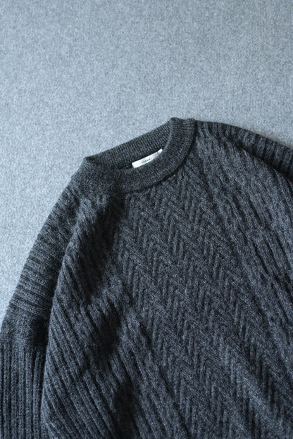 YASHIKI - Sekkei mohair Knit [BLACK]
