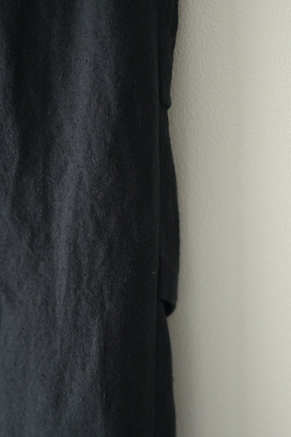 Blanc YM(ブランワイエム) - Linen Silk Wide Knee Tuck Pants