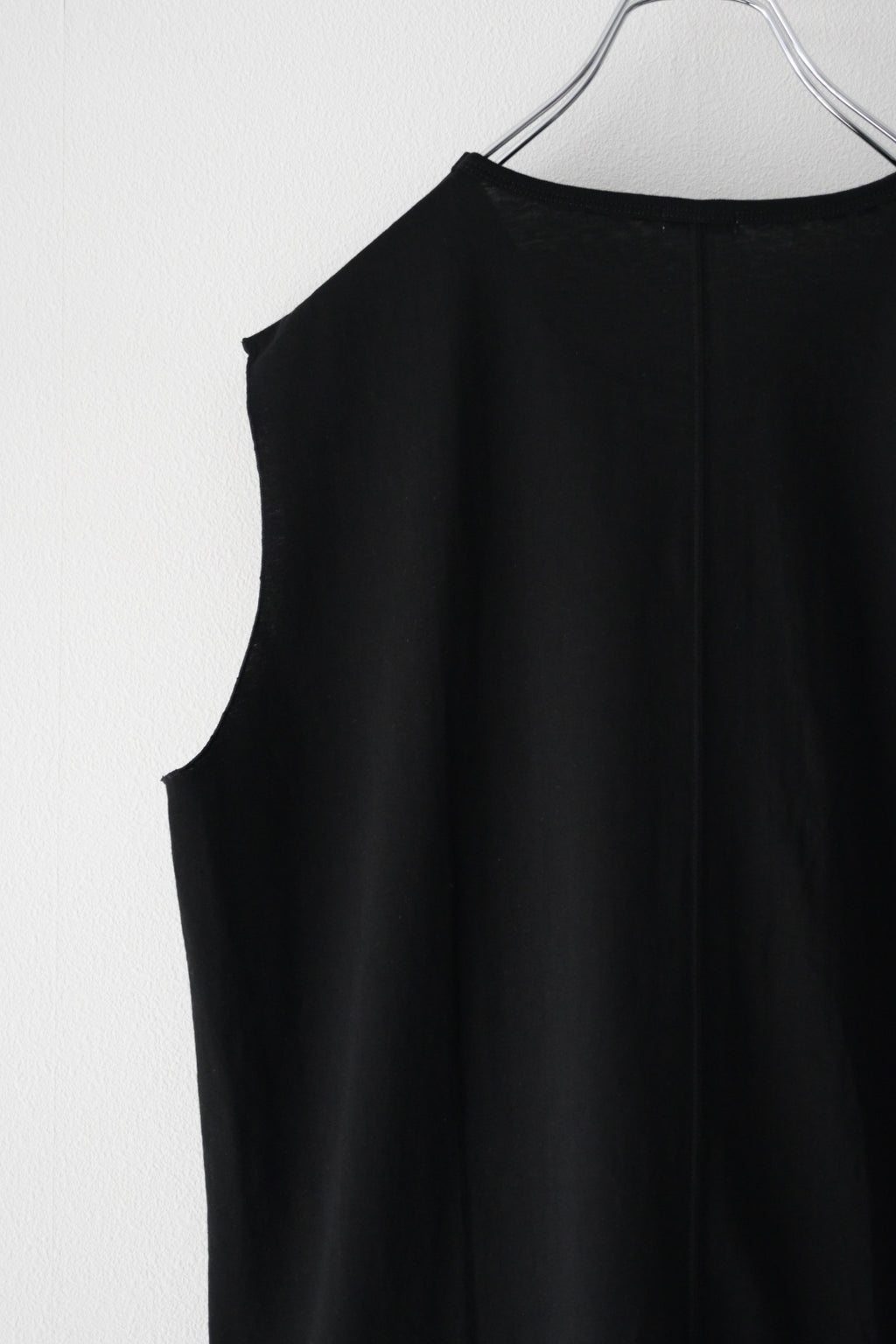 phebus  - COTTON JERSEY SLEEVELESS SHIRT [BLACK]