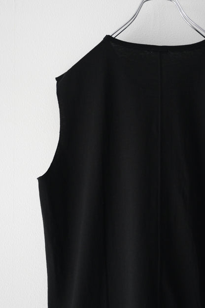 phebus (フィーバス) - COTTON JERSEY SLEEVELESS SHIRT [BLACK]