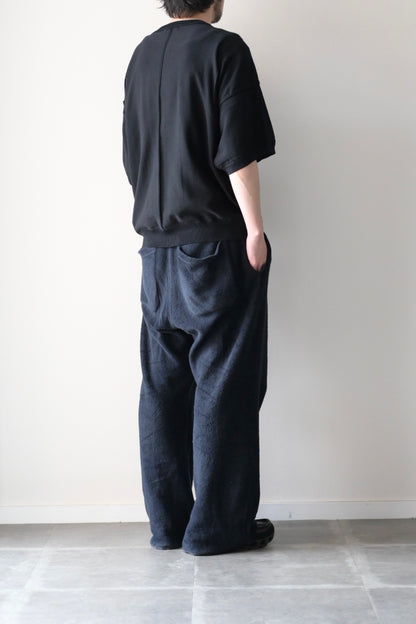 YASHIKI (ヤシキ) - Mebuki S/S Knit [BLACK]