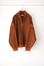 YASHIKI - Karita Half Zip Knit [ORANGE]