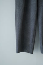 SAYATOMO - 2-Tack Herringbone Wide Slacks