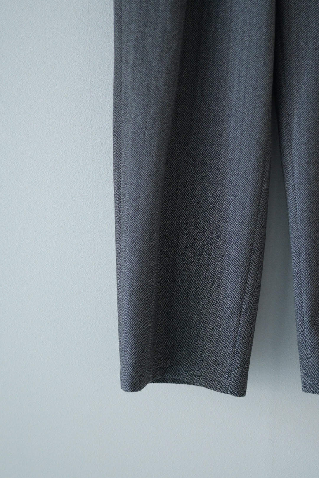 SAYATOMO - 2-Tack Herringbone Wide Slacks